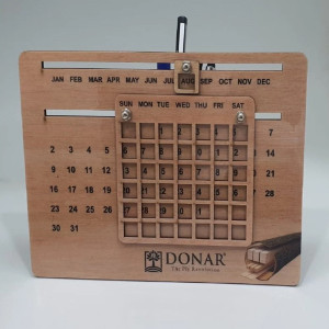 Laser Engraved Wooden Perpetual Calendar for Promotions